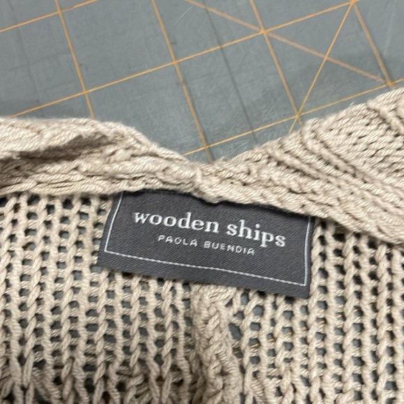 Wooden Ships Sweater. Tan in color. Size One Size - Picture 2 of 2